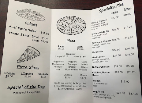 Menu Molly’s Pizza - 0
