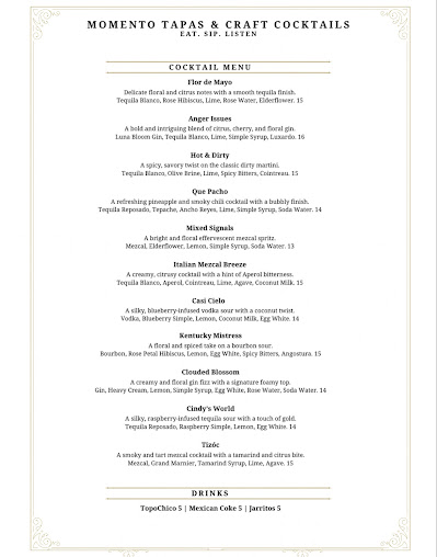 Menu Momento Tapas & Craft Cocktails - 1