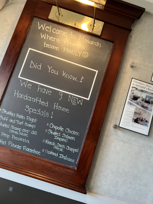 Menu Monarch Diner And Restaurant - 1