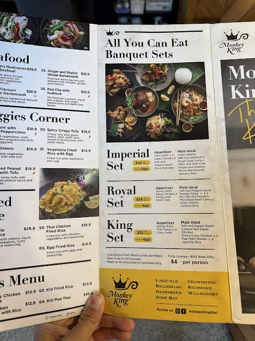 Menu Monkey King Thai - 1