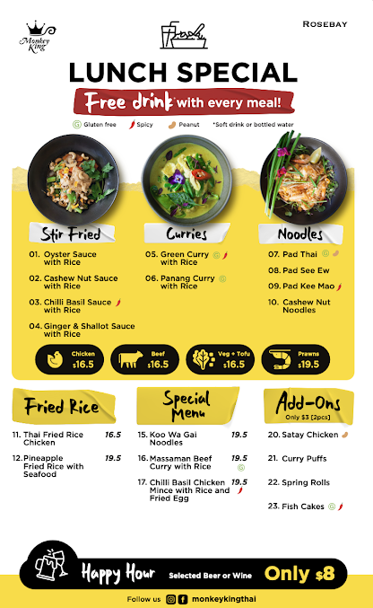 Menu Monkey King Thai - 3