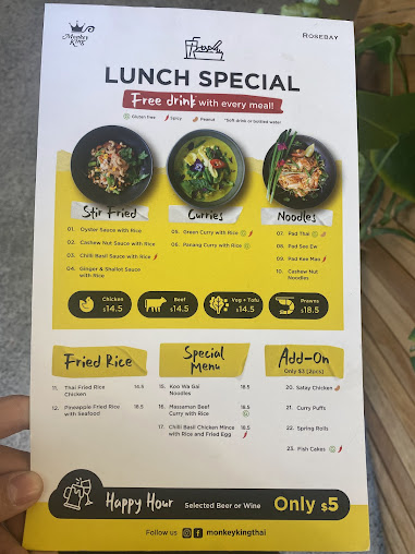 Menu Monkey King Thai - 4