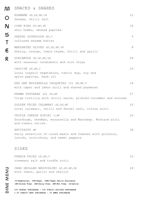 Menu Monster Kitchen And Bar - 4