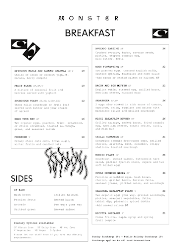 Menu Monster Kitchen And Bar - 7
