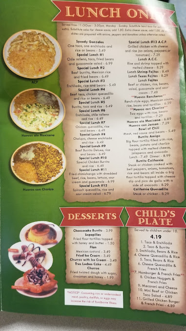 Menu Monte De Rey Mexican Restaurant - 4