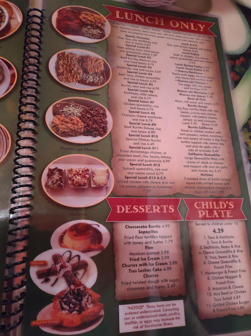 Menu Monte De Rey Mexican Restaurant - 5