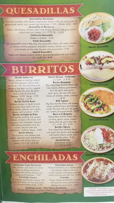Menu Monte De Rey Mexican Restaurant - 6