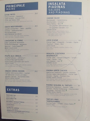 Menu Monte Mente Restaurant - 1