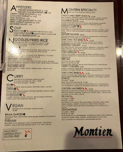 Menu Montien Thai Restaurant - 6