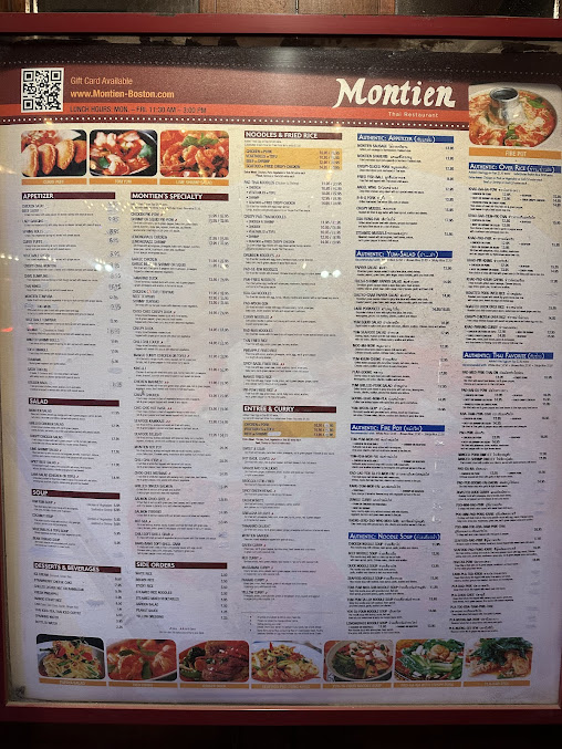 Menu Montien Thai Restaurant - 8