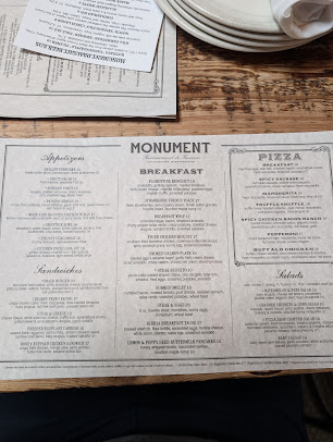 Menu Monument Charlestown Restaurant & Tavern - 1