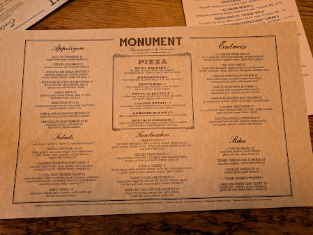 Menu Monument Charlestown Restaurant & Tavern - 3