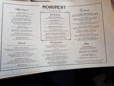 Menu Monument Charlestown Restaurant & Tavern - 4
