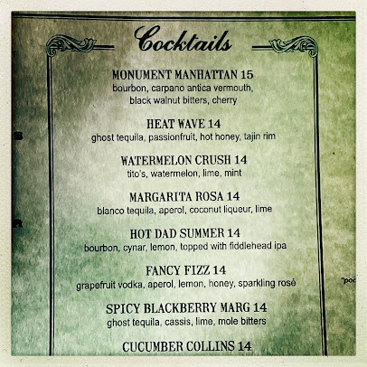 Menu Monument Charlestown Restaurant & Tavern - 5