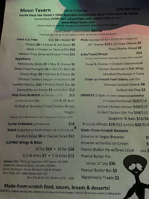 Menu Moon Tavern & Entertainment Complex - 1