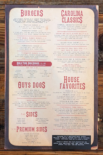 Menu Moonrunners Saloon - South Garner - 0