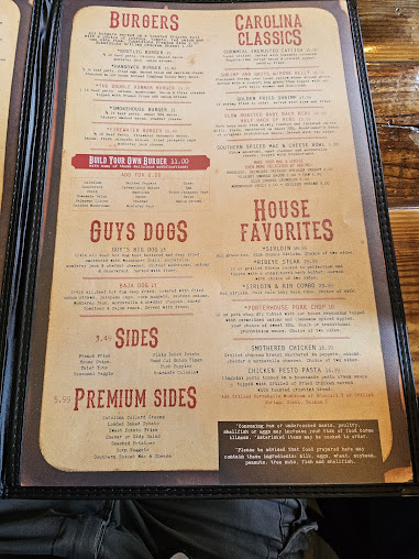 Menu Moonrunners Saloon - South Garner - 1