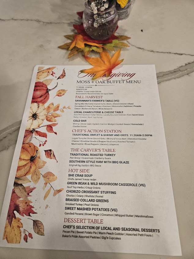 Menu Moss Oak Savannah Eatery - 0