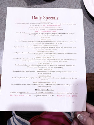 Menu Mount Vernon Restaurant & Pub - 6