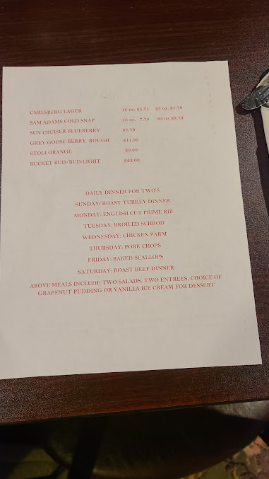 Menu Mount Vernon Restaurant & Pub - 9