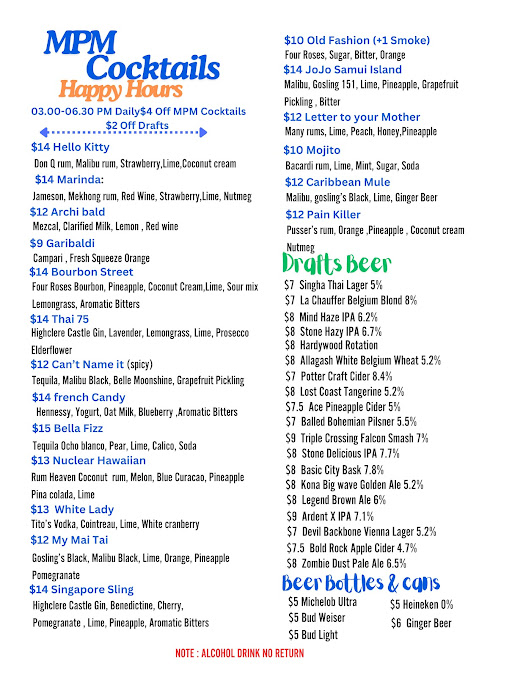 Menu Mpm Tiki Sports Bar - 1