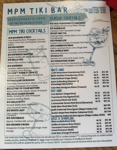 Menu Mpm Tiki Sports Bar - 9