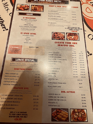 Menu Mr Mrs Crab Obt - 5