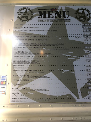 Menu Mr Pepito Venezuelan Food Truck - 0