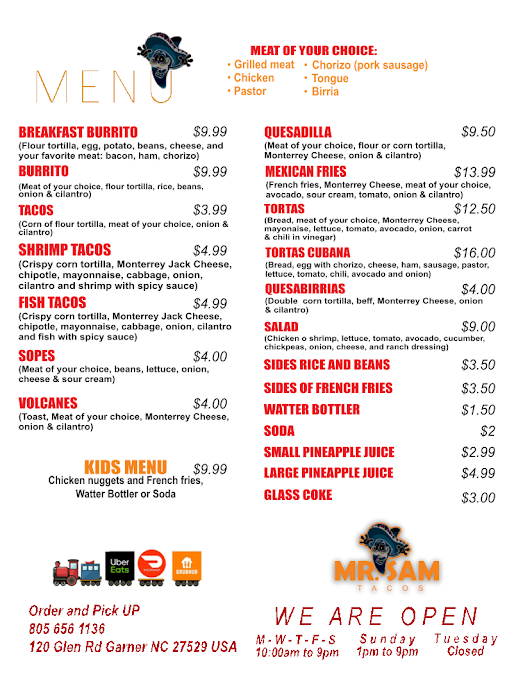 Menu Mr. Sam Tacos - 0