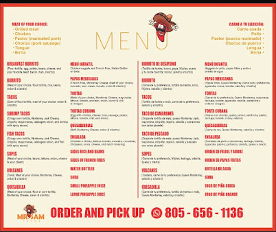 Menu Mr. Sam Tacos - 1