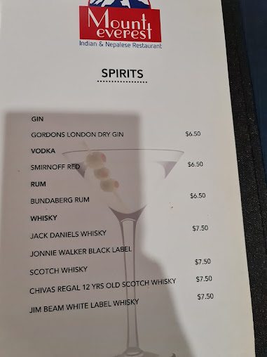 Menu Mt.everest Indian And Nepalese Restaurant - 1