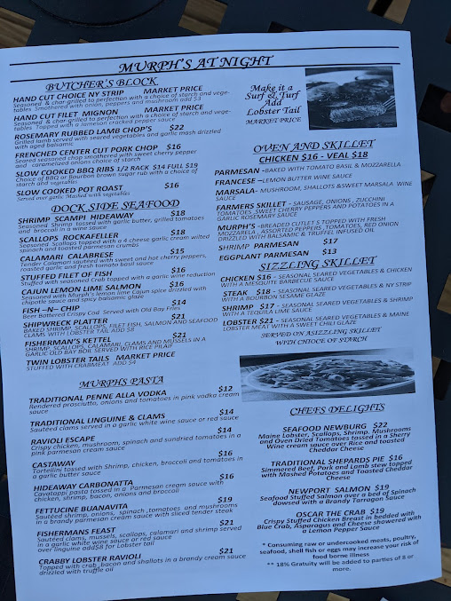 Menu Murph's Hideaway - 6