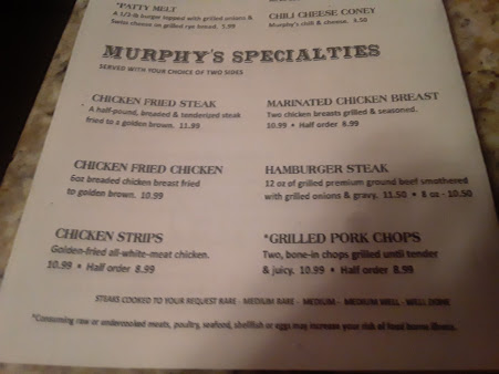 Menu Murphy's Original Steak House - 3