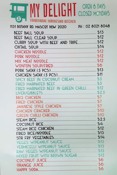 Menu My Delight Traditional Indonesian Kitchen - 1