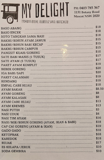 Menu My Delight Traditional Indonesian Kitchen - 9
