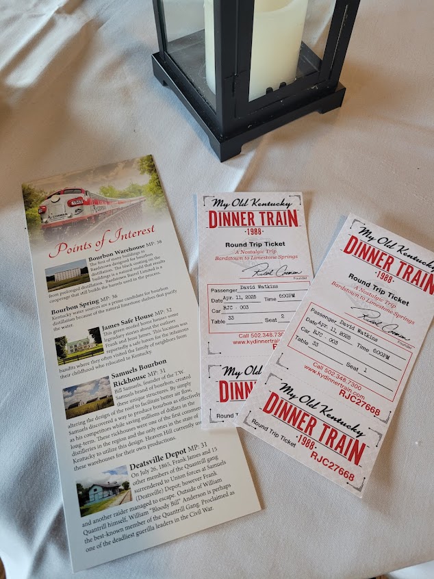 Menu My Old Kentucky Dinner Train - 5