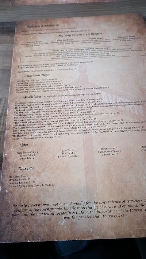 Menu My Way Tavern - 2