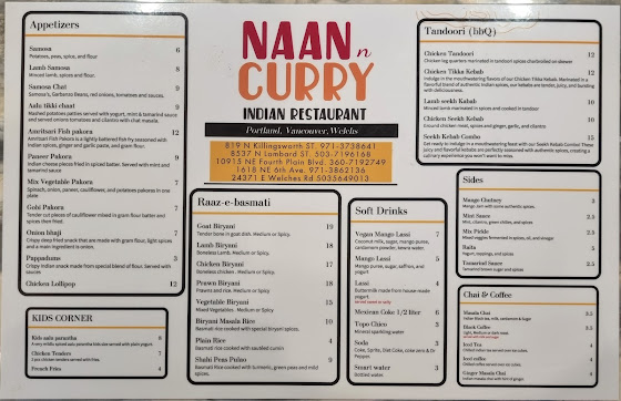 Menu Naan N Curry Lloyd Center - 3