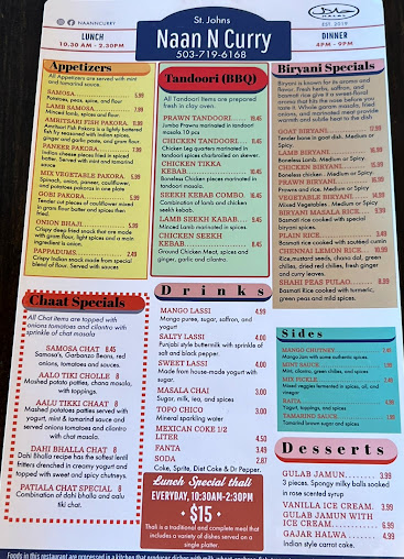 Menu Naan N Curry Lloyd Center - 4