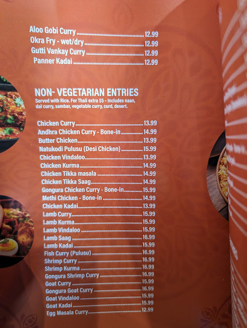 Menu Namaste Natomas Indian Cuisine - 1