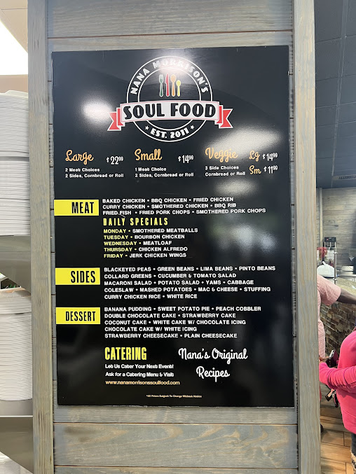 Menu Nana Morrisons Soul Food - 6