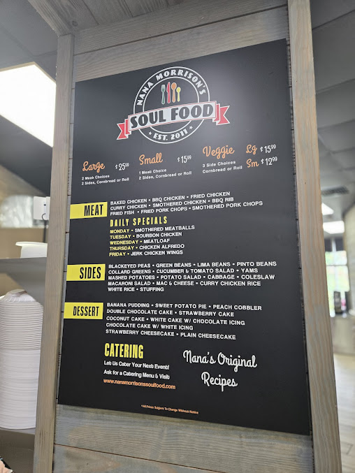 Menu Nana Morrisons Soul Food - 9