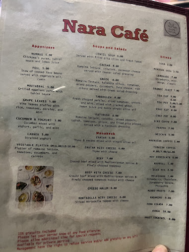 Menu Nara Cafe - 1