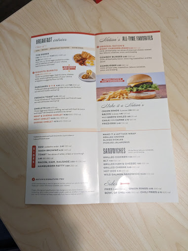 Menu Nations Giant Hamburgers Great Pies Arlington - 7