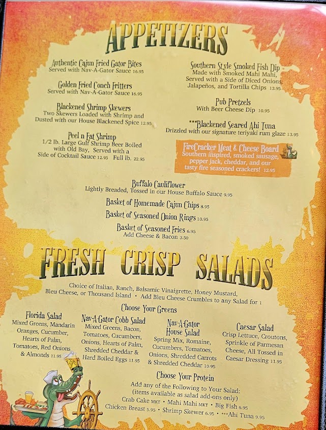 Menu Nav A Gator Bar Grill - 1
