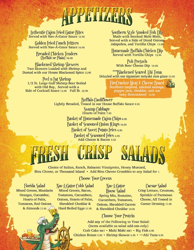 Menu Nav A Gator Bar Grill - 2