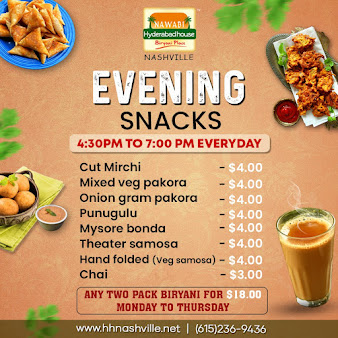 Menu Nawabi Hyderabad House Biryani Place Nashville - 0
