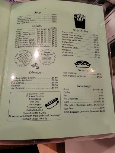 Menu Neen's Diner - 1