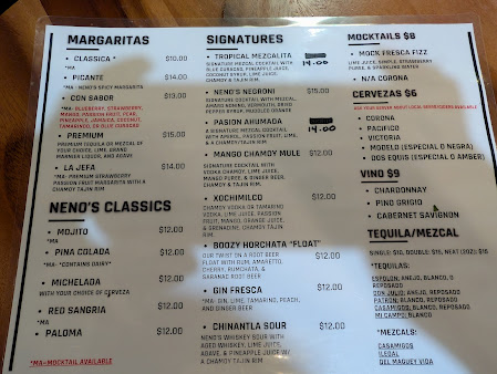 Menu Neno's Gourmet Mexican Street Food Dinner In - 8