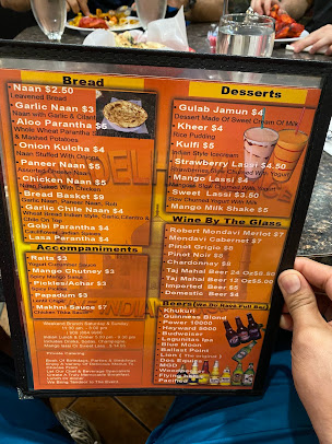 Menu New Delhi Palace Cuisine Of India San Bernardino - 9